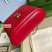 Gucci Mini GG Marmont Top Handle Bag Red 699515 16x10.5x5.5cm - 6