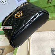 Gucci Mini GG Marmont Top Handle Bag Black 699515 16x10.5x5.5cm - 6