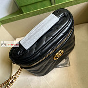 Gucci Mini GG Marmont Top Handle Bag Black 699515 16x10.5x5.5cm - 4