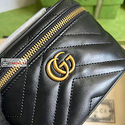 Gucci Mini GG Marmont Top Handle Bag Black 699515 16x10.5x5.5cm - 2