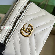 Gucci Mini GG Marmont Top Handle Bag White 699515 16x10.5x5.5cm - 4