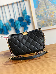 Chanel Hobo Handbag Lambskin Leather Black AS3476 17x23x7cm - 4