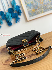 Chanel Hobo Handbag Lambskin Leather Black AS3476 17x23x7cm - 5