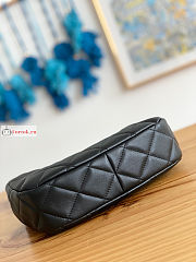 Chanel Hobo Handbag Lambskin Leather Black AS3476 17x23x7cm - 3