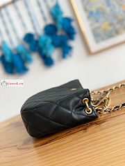 Chanel Hobo Handbag Lambskin Leather Black AS3476 17x23x7cm - 6