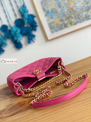 Chanel Hobo Handbag Lambskin Leather Pink AS3476 17x23x7cm - 6