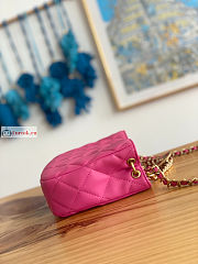 Chanel Hobo Handbag Lambskin Leather Pink AS3476 17x23x7cm - 5