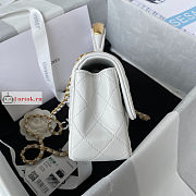 Chanel Mini Flap Bag With Top Handle White AS2431 20x12x6cm - 2