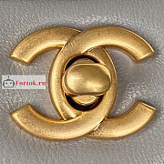 Chanel Mini Flap Bag With Top Handle Gray AS2431 20x12x6cm - 6