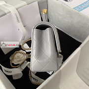Chanel Mini Flap Bag With Top Handle Gray AS2431 20x12x6cm - 5