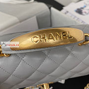 Chanel Mini Flap Bag With Top Handle Gray AS2431 20x12x6cm - 4