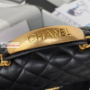 Chanel Mini Flap Bag With Top Handle Black AS2431 20x12x6cm - 4