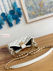 Chanel Small Hobo Handbag Lambskin Leather White AS3475 12.5x19x6.5xcm - 2