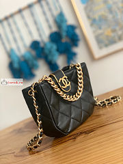 Chanel Small Hobo Handbag Lambskin Leather Black AS3475 12.5x19x6.5xcm - 4