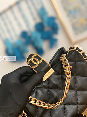 Chanel Small Hobo Handbag Lambskin Leather Black AS3475 12.5x19x6.5xcm - 3