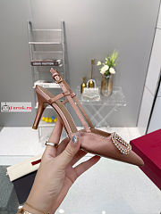 Valentino VLogo Signature Slingback Pump In Satin Beige - 6
