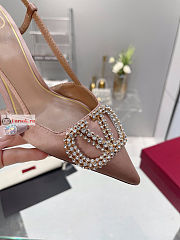 Valentino VLogo Signature Slingback Pump In Satin Beige - 5