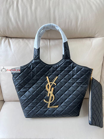 Ysl Medium Icare Maxi Shopping Bag Black 30×27×7cm