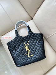 Ysl Medium Icare Maxi Shopping Bag Black 30×27×7cm - 6