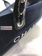 Chanel Shopping Bag Dark Denim A68046 38cm - 3