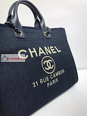 Chanel Shopping Bag Dark Denim A68046 38cm - 2
