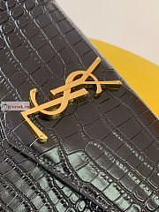 Ysl Uptown Pouch In Crocodile Embossed Black 565739 27×16×2cm  - 2