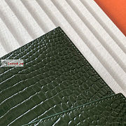 Ysl Uptown Pouch In Crocodile Embossed Green 565739 27×16×2cm  - 3