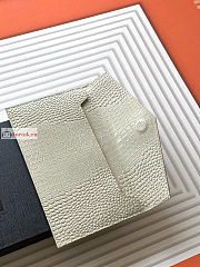 Ysl Uptown Pouch In Crocodile Embossed White 565739 27×16×2cm  - 4