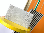 Ysl Uptown Pouch In Crocodile Embossed White 565739 27×16×2cm  - 2