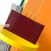 Ysl Uptown Pouch In Crocodile Embossed Rouge Red 565739 27×16×2cm  - 6