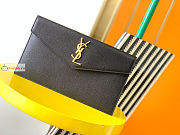 Ysl Uptown Pouch In Grained Leather Black 565739 27×16×2cm - 1