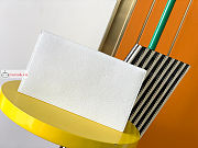 Ysl Uptown Pouch In Grained Leather White 565739 27×16×2cm - 6