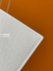 Ysl Uptown Pouch In Grained Leather White 565739 27×16×2cm - 4