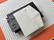 Ysl Uptown Pouch In Grained Leather White 565739 27×16×2cm - 2