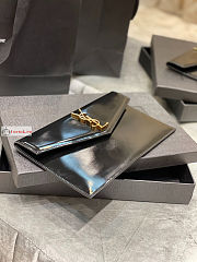 Ysl Uptown Pouch In Patent Leather Black 565739 27×16×2cm - 3