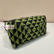 Prada Small Handbag In Fabric Green/Black 1BA368 25x13x13.5cm - 2