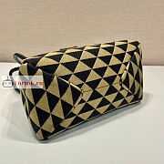 Prada Small Handbag In Fabric Beige/Black 1BA368 25x13x13.5cm - 6