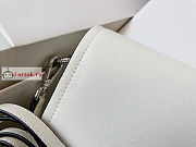 Prada Shoulder Bag In Grained Leather White 1BD314 15.5x9x23cm - 5