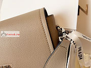 Prada Shoulder Bag In Grained Leather Sand Beige 1BD314 15.5x9x23cm - 4