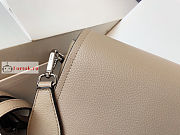 Prada Shoulder Bag In Grained Leather Sand Beige 1BD314 15.5x9x23cm - 3