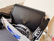 Prada Shoulder Bag In Grained Leather Black 1BD314 15.5x9x23cm - 1