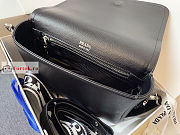 Prada Shoulder Bag In Grained Leather Black 1BD314 15.5x9x23cm - 6