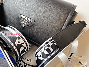 Prada Shoulder Bag In Grained Leather Black 1BD314 15.5x9x23cm - 4