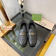 Gucci Women Loafer With Double G Black 670399   - 1
