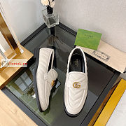Gucci Women Loafer With Double G White 670399   - 2