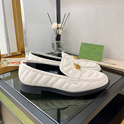 Gucci Women Loafer With Double G White 670399   - 4