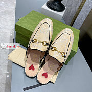 Gucci Women GG Princetown Slipper White/Beige 475094  - 1