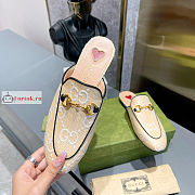 Gucci Women GG Princetown Slipper White/Beige 475094  - 2