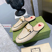 Gucci Women GG Princetown Slipper White/Beige 475094  - 4