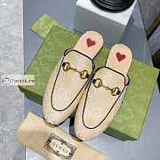 Gucci Women GG Princetown Slipper White/Beige 475094  - 6